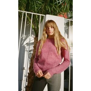 Simon Miller Tatum Mohair Blend Sweater in Ruby Pink